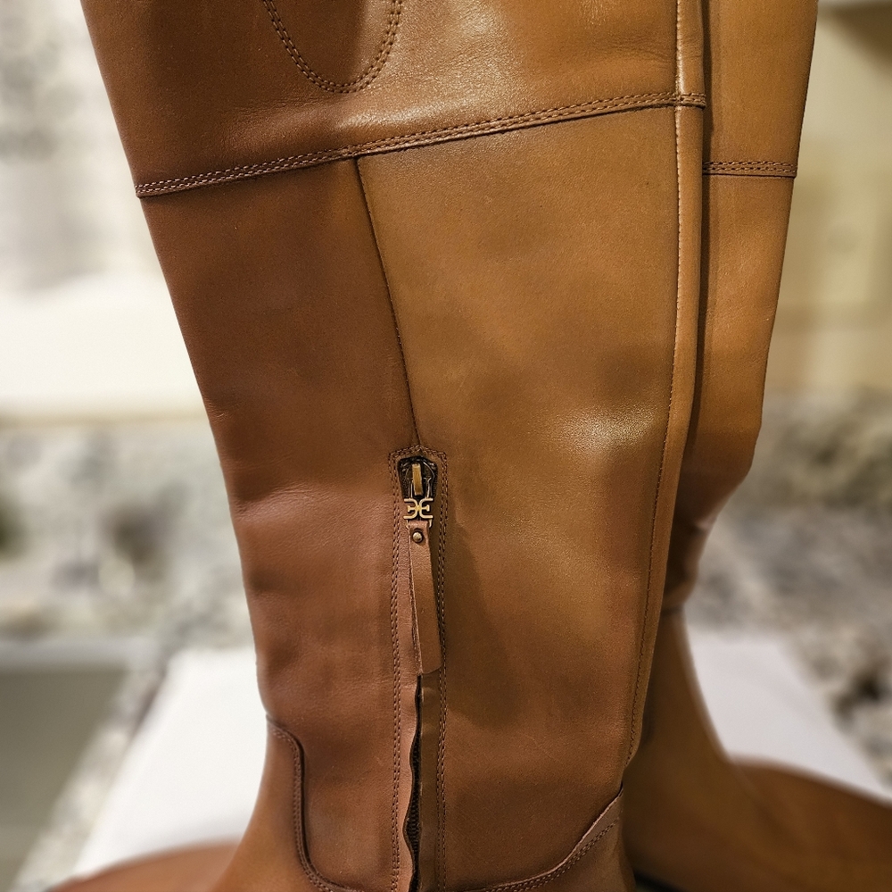 Sam Edelman Brown Leather Heeled Boots - Picture 3 of 4